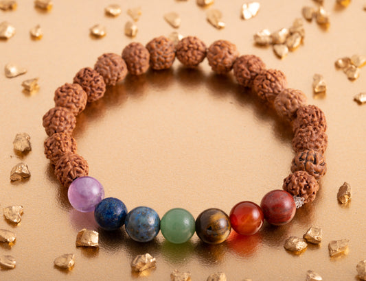 Schmuck - Armband Chakra Rudraksha