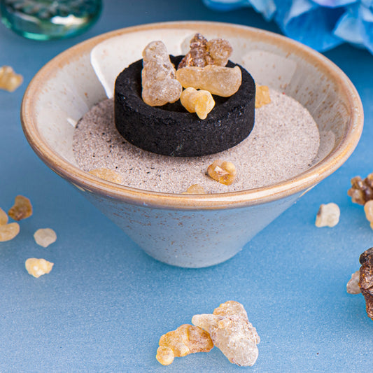 Räucherzubehör - Schale blauschimmer