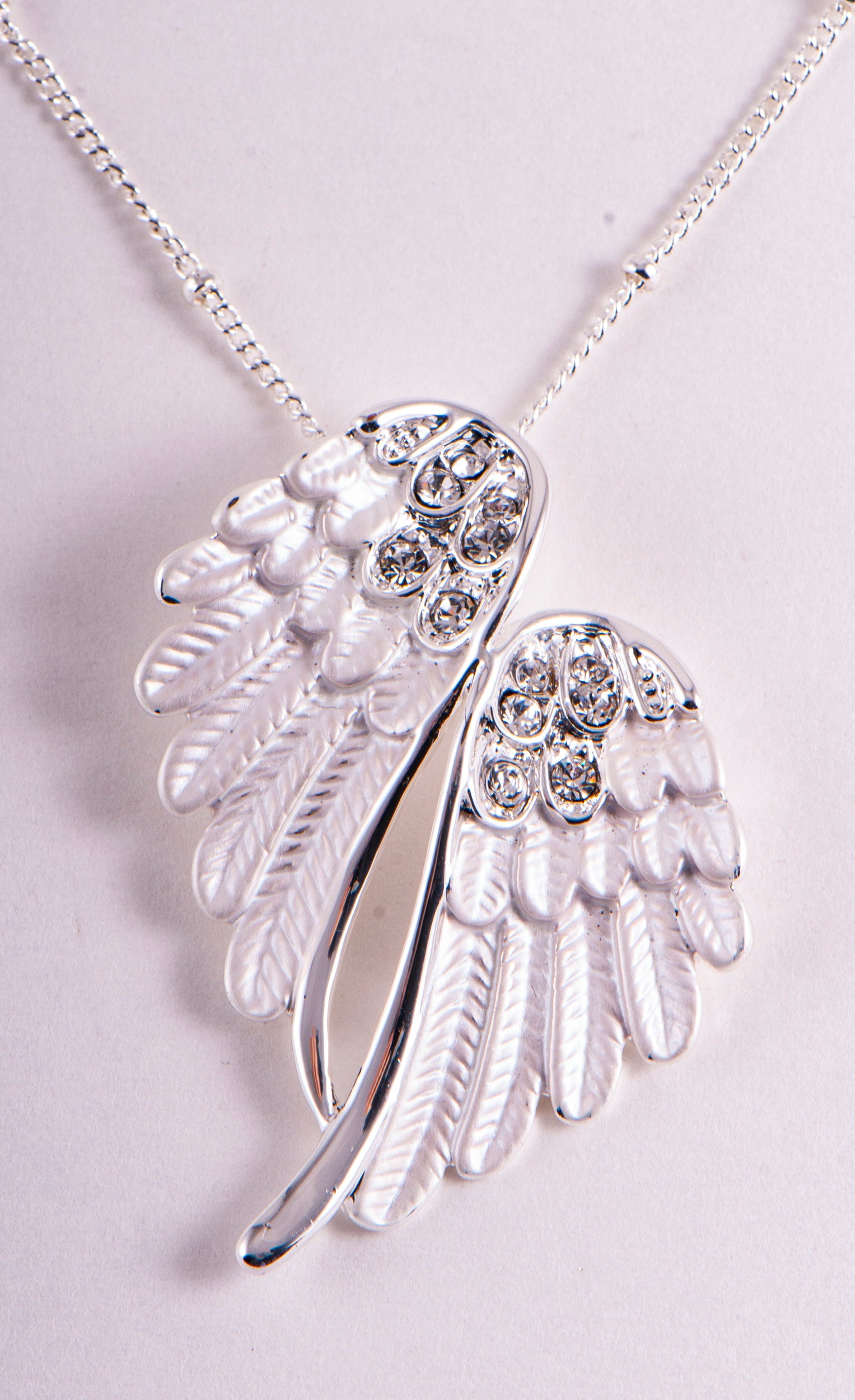 Schmuck - Kette Engelsflügel silber